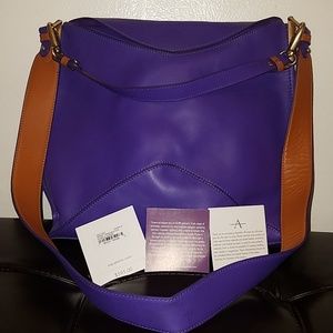 Aquatalia Kerry Washington Purple Purse Leather595